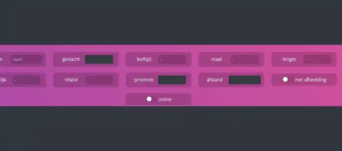 Screenshot van het zoekscherm van ShemaleChats, account- en profielgegevens afgeschermd
